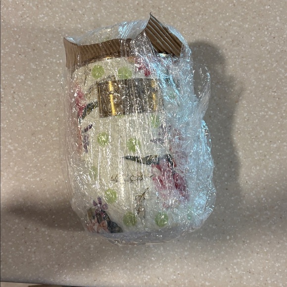 MacKenzie-Childs Floral Green Dot large Canister with Crystal Knob - Picture 6 of 7